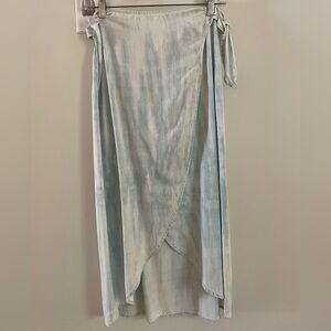 Anthropologie Sky Blue Textured Skirt